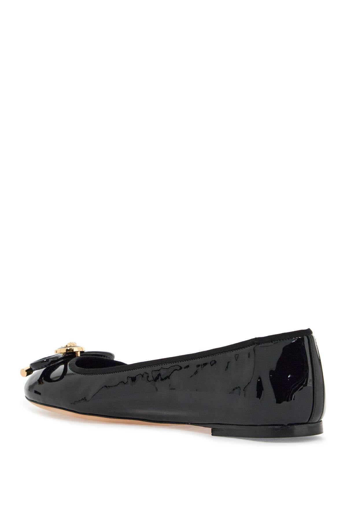 VERSACE opera bow ballet flats