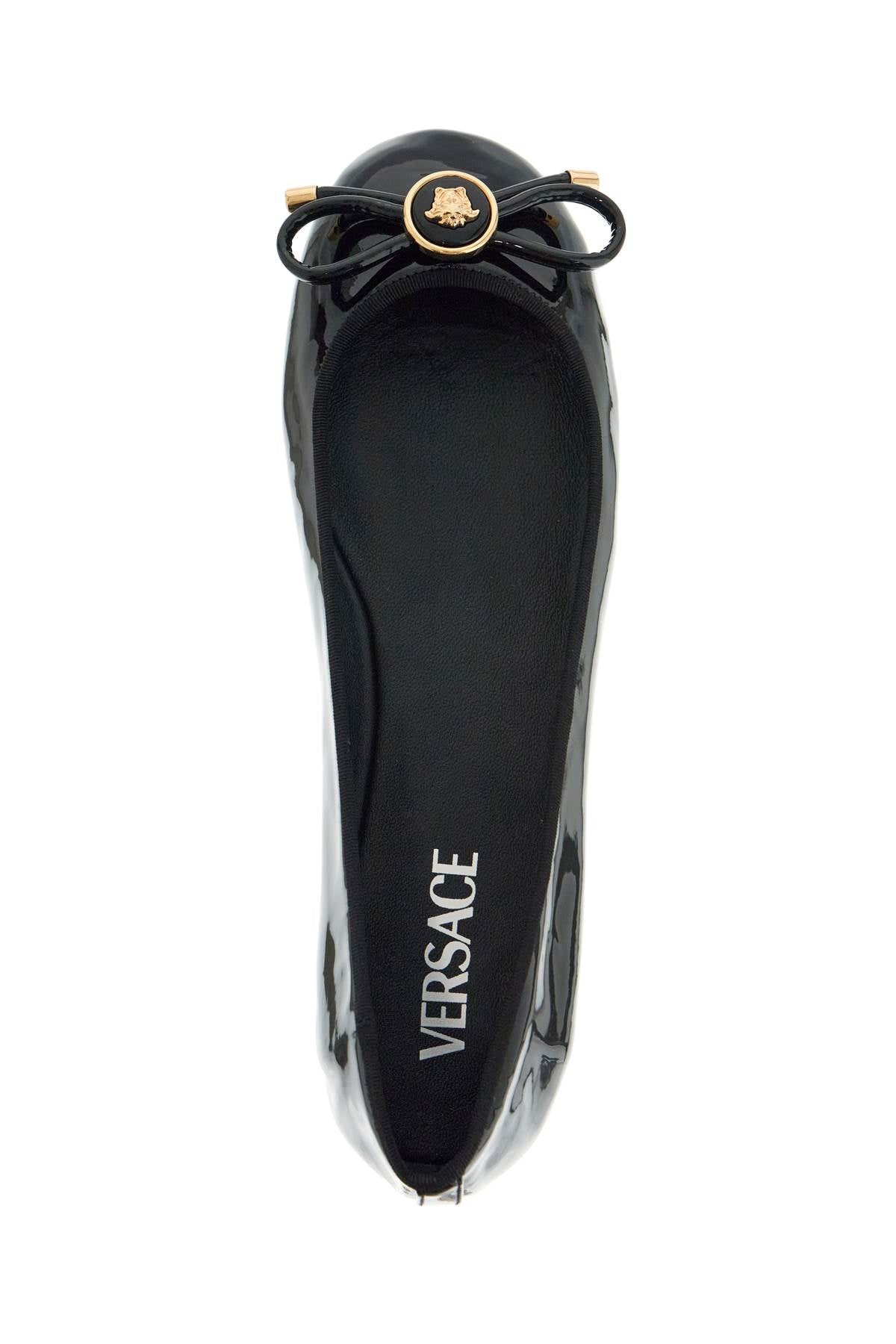 VERSACE opera bow ballet flats