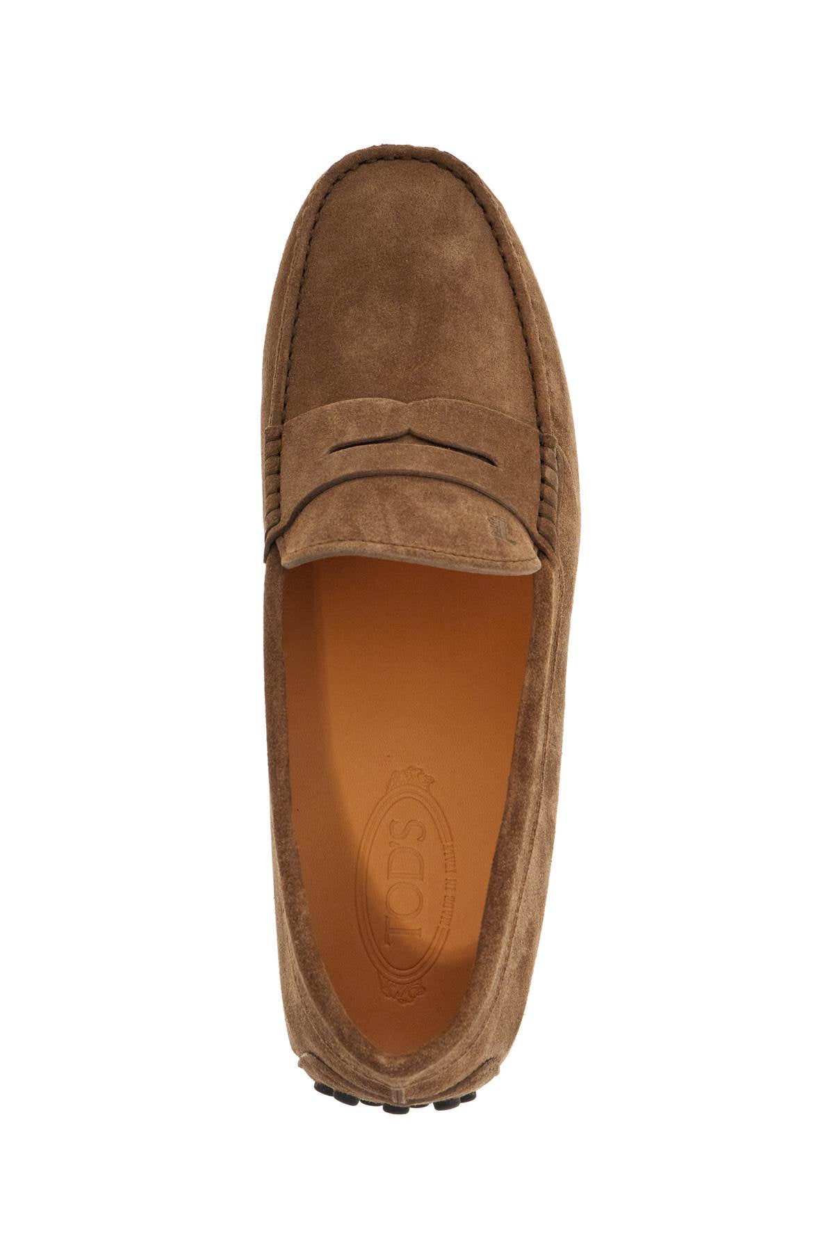 TOD'S light walnut leather driving moccasin