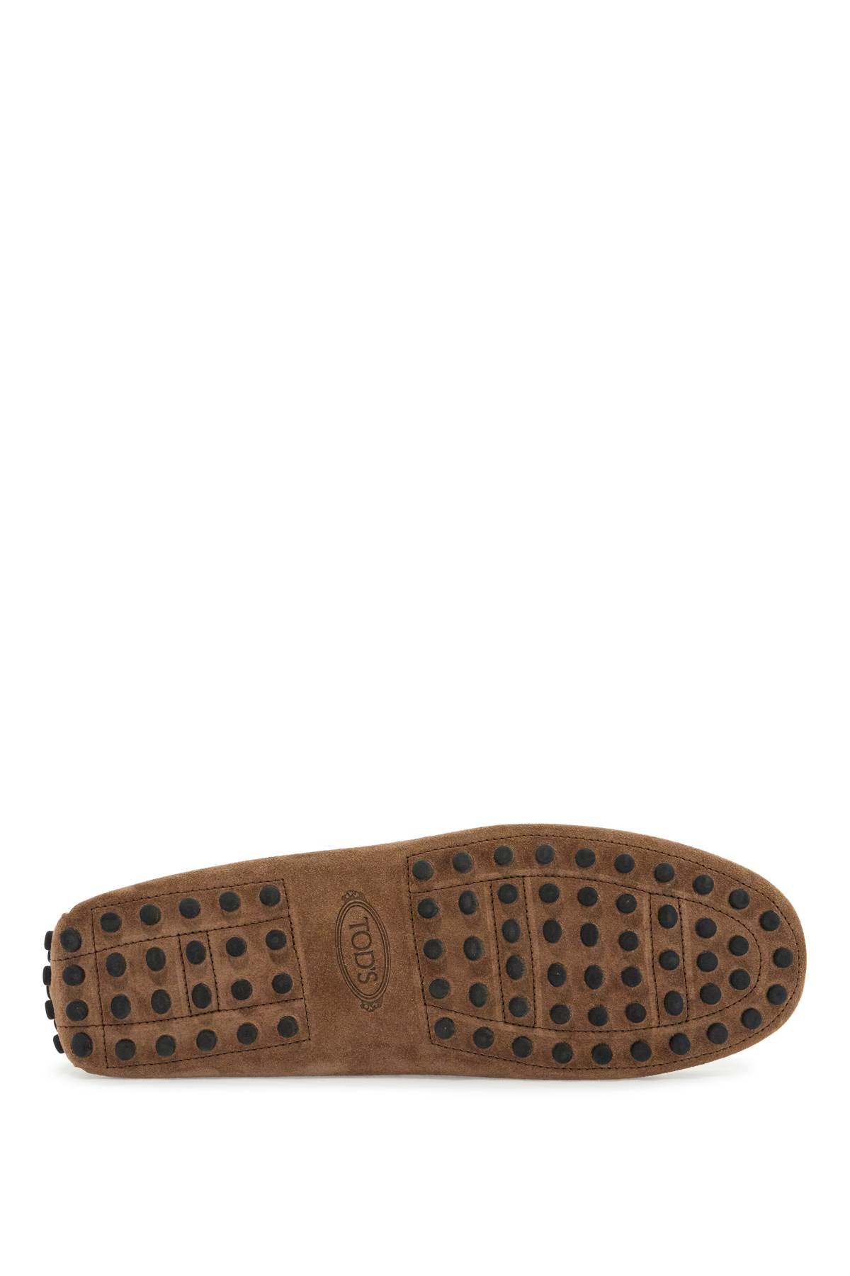 TOD'S light walnut leather driving moccasin