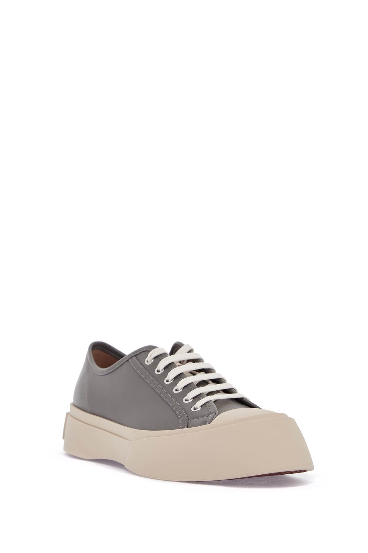 MARNI elegant gray calfskin men's sneakers