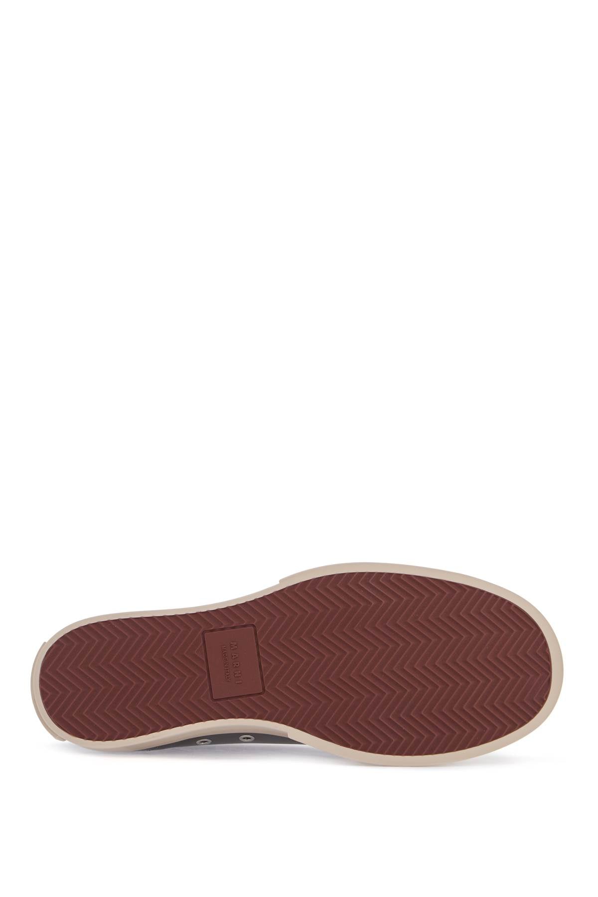 MARNI elegant gray calfskin men's sneakers
