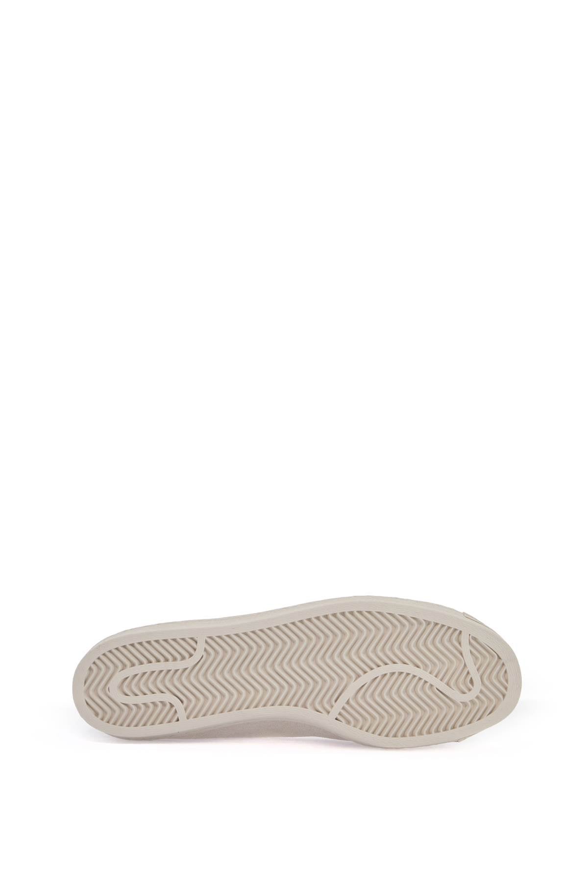 Y-3 high-top pro model sneakers in light gray suede with velcro closure