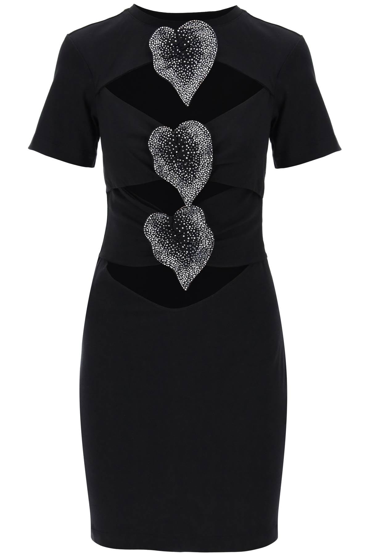 GIUSEPPE DI MORABITO mini cut-out dress with applied anthur