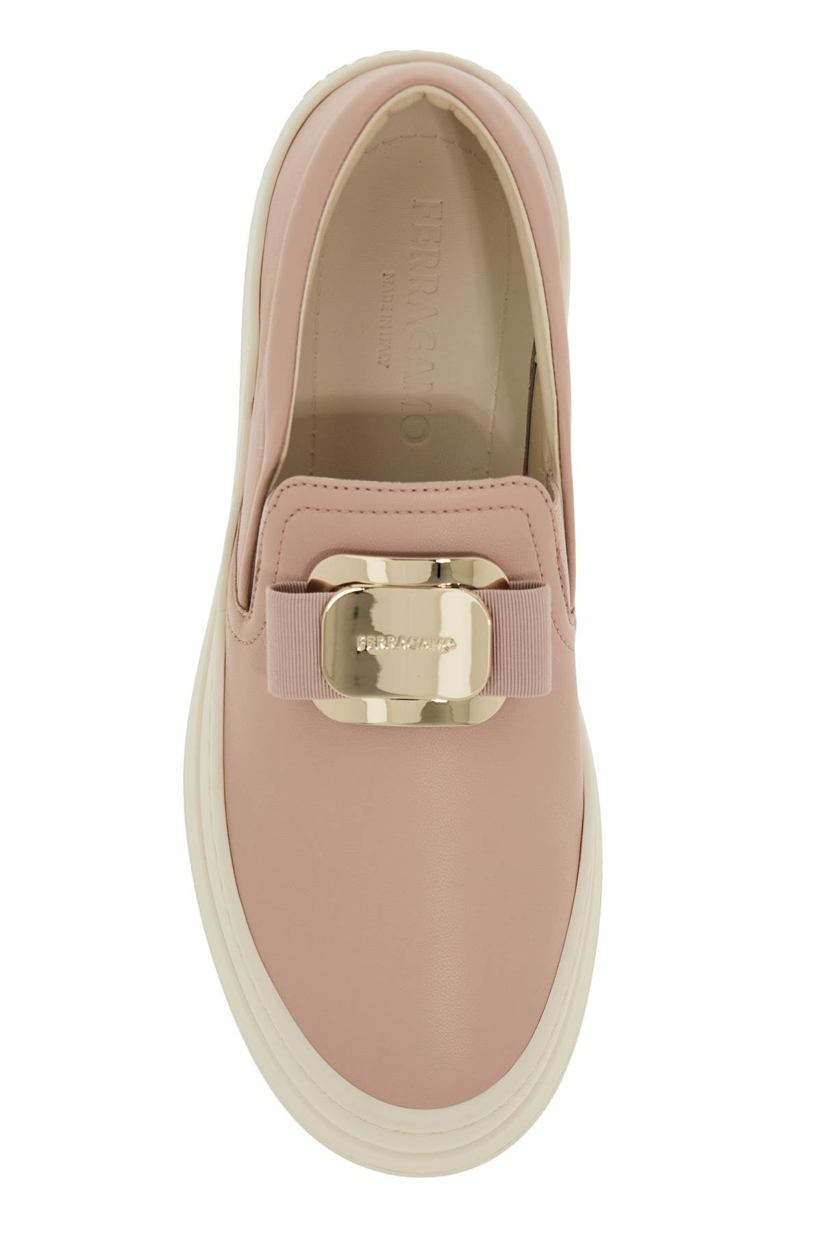 FERRAGAMO new vara plate slip-on sneakers