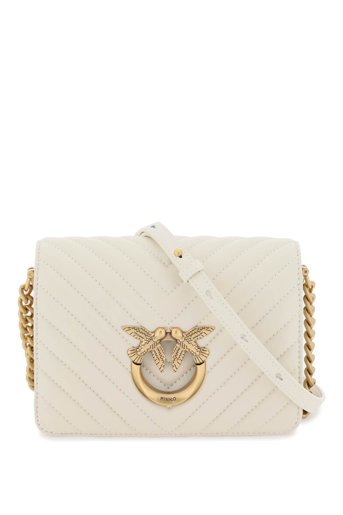 PINKO love click mini chevron bag