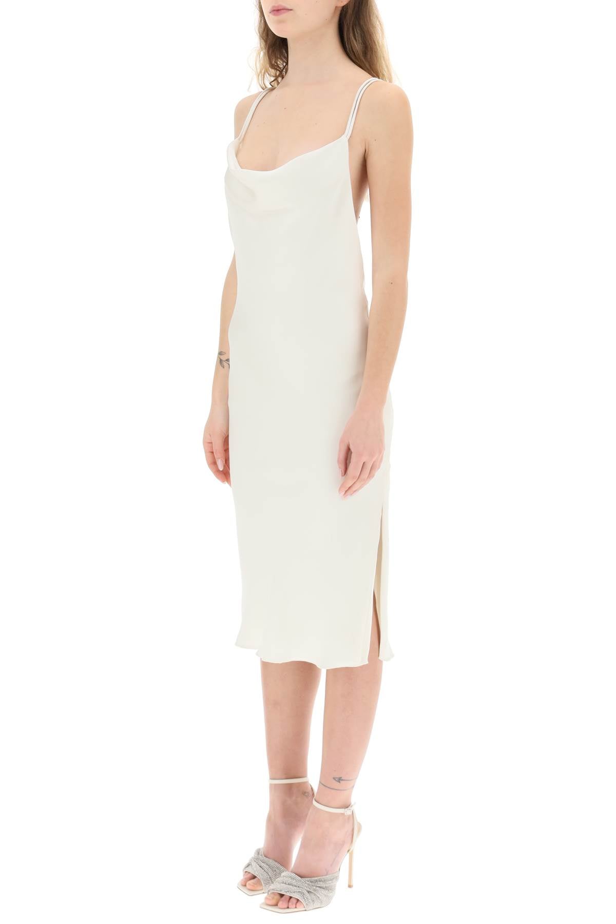 ROTATE responsible satin midi dress