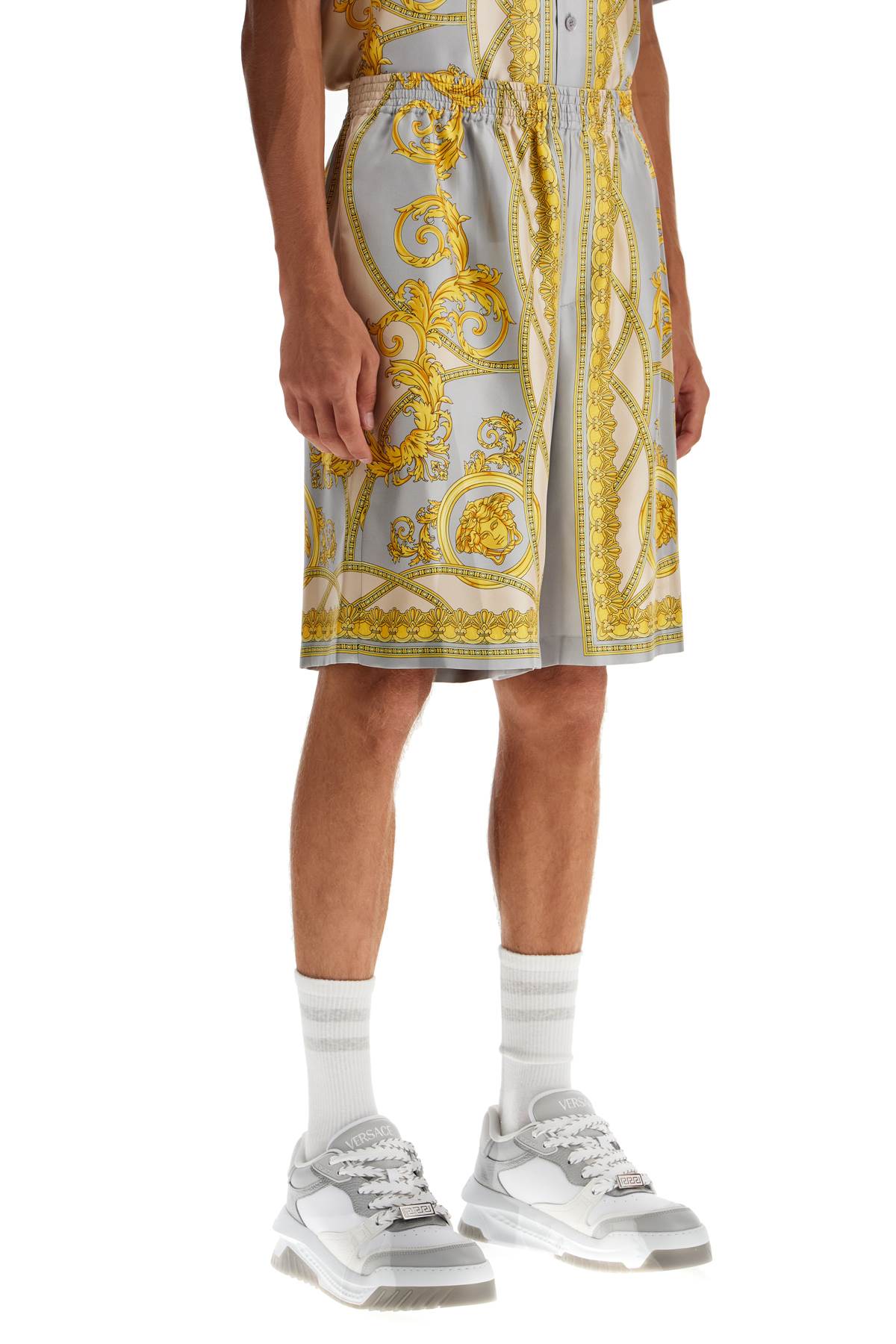 VERSACE silk bermuda shorts 'cup of