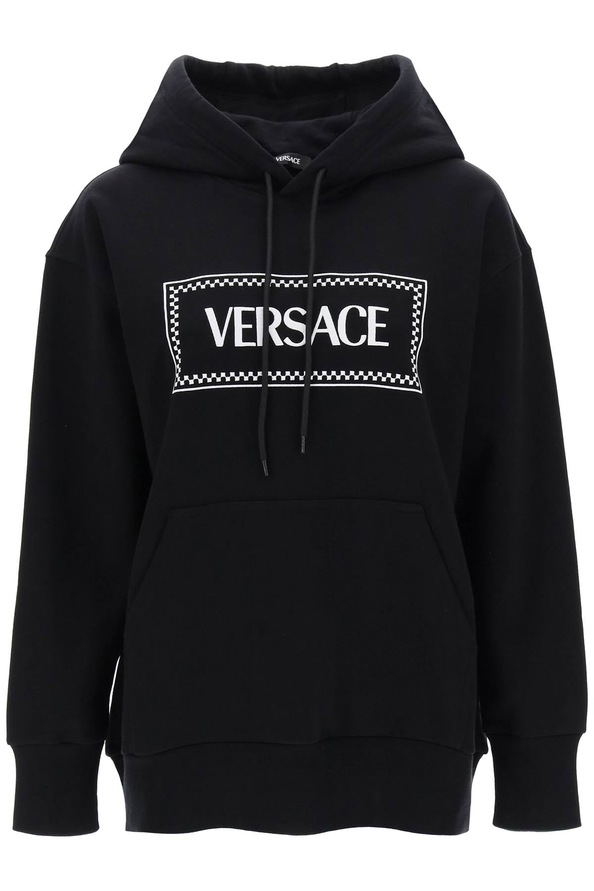 VERSACE hoodie with logo embroidery