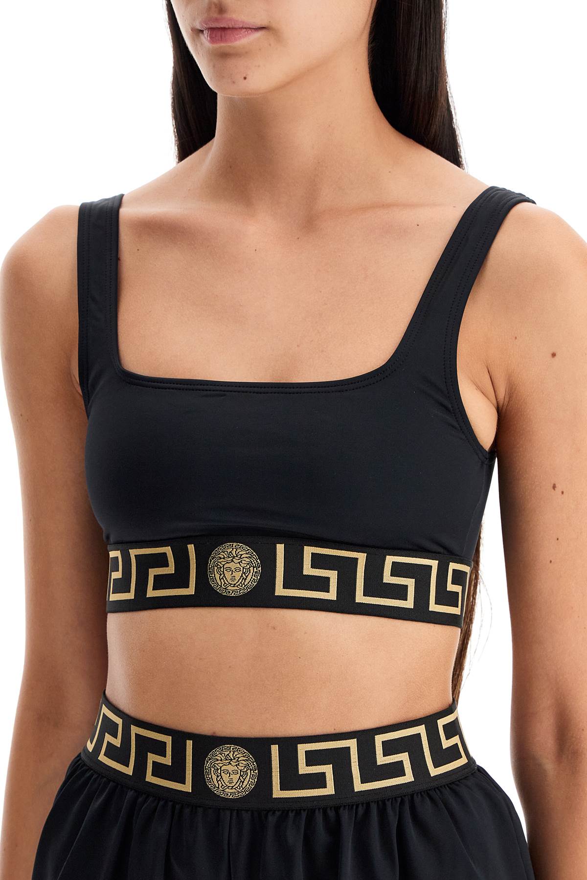 VERSACE "top bikini with greek border trim