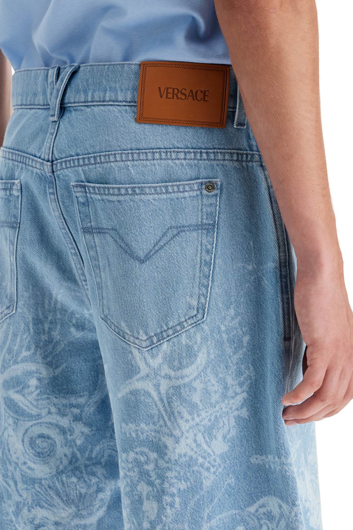 VERSACE "baroque sea denim lasered