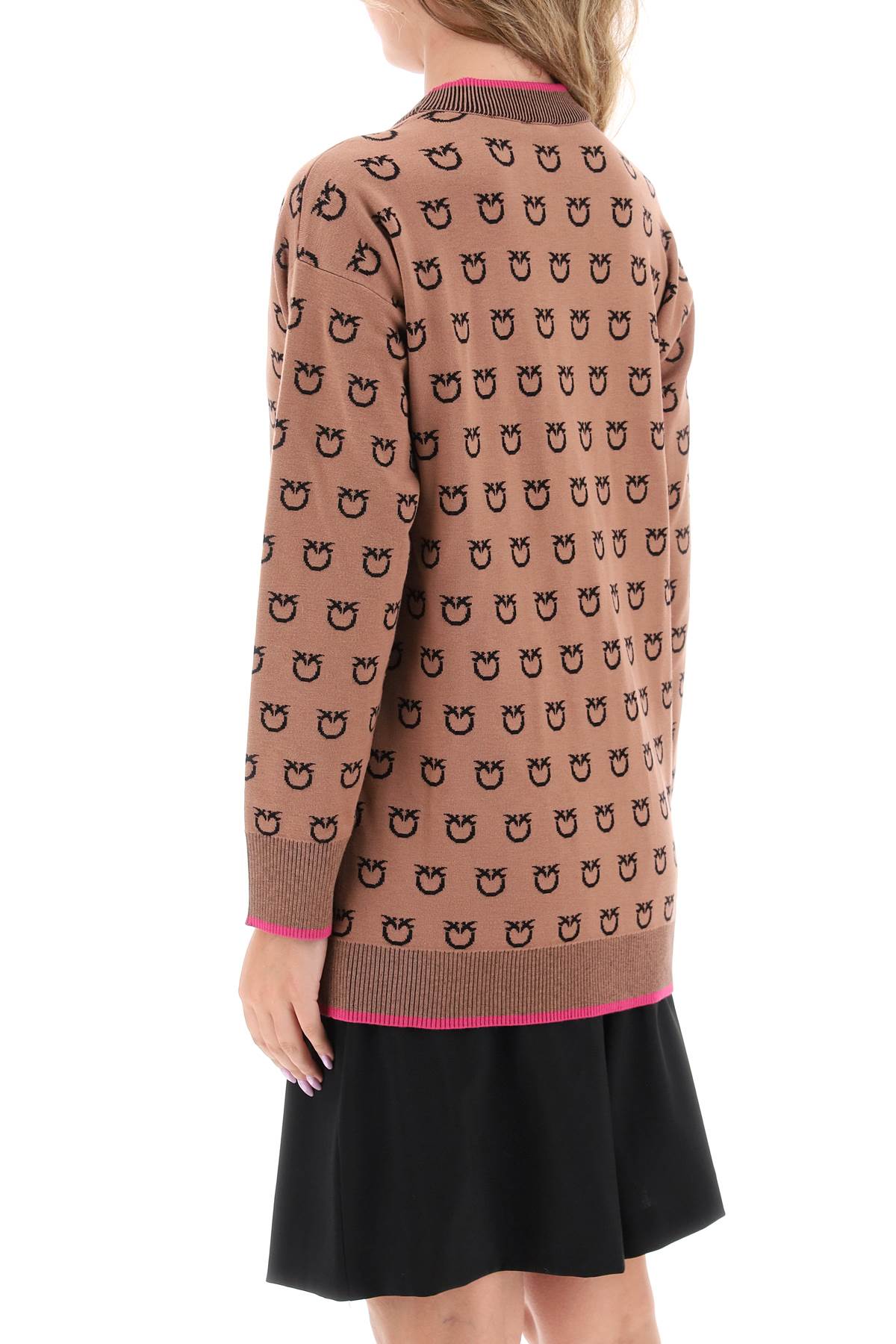 PINKO 'lama' all-over logo cardigan