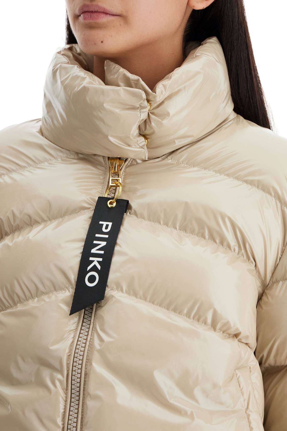 PINKO "crystal nylon down jacket"