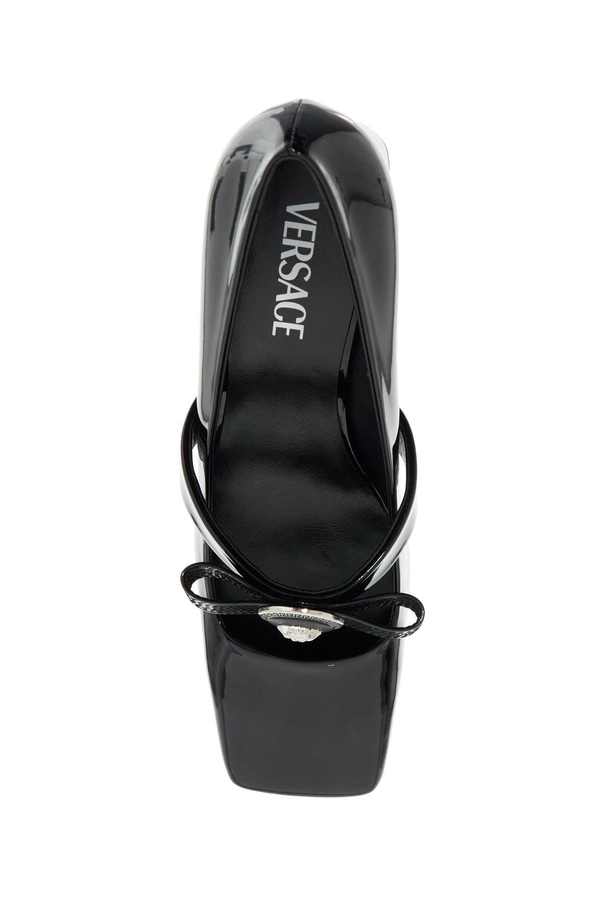 VERSACE "gianni ribbon patent leather dé