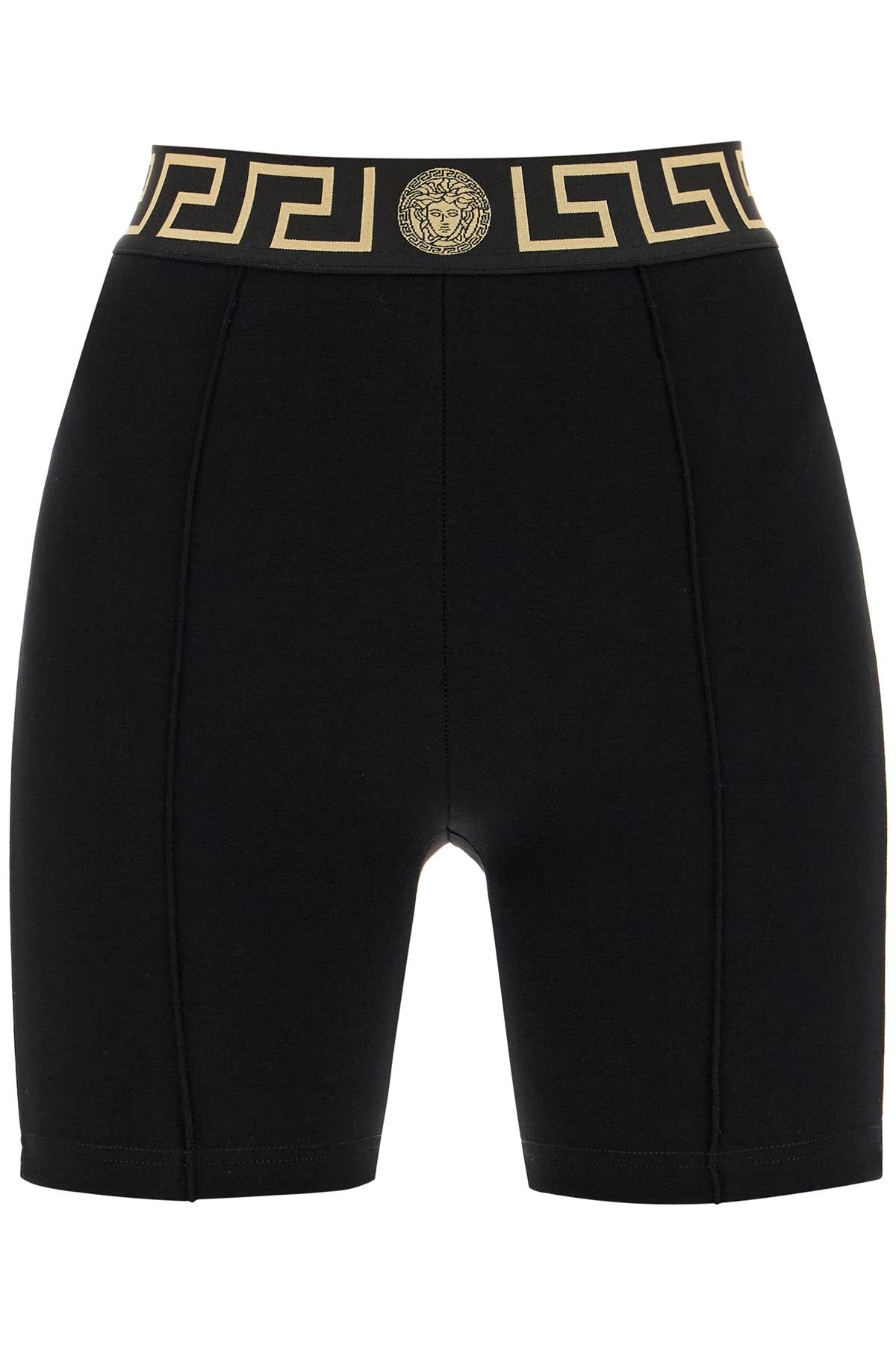 VERSACE "sporty shorts with greek band