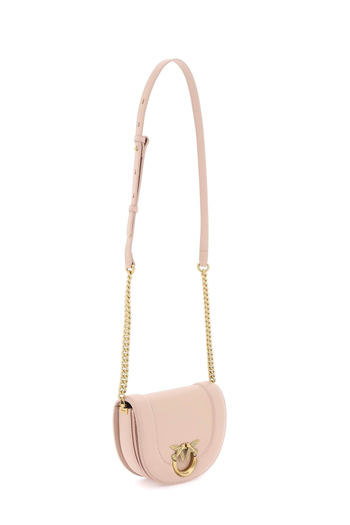 PINKO mini love bag click round leather shoulder bag