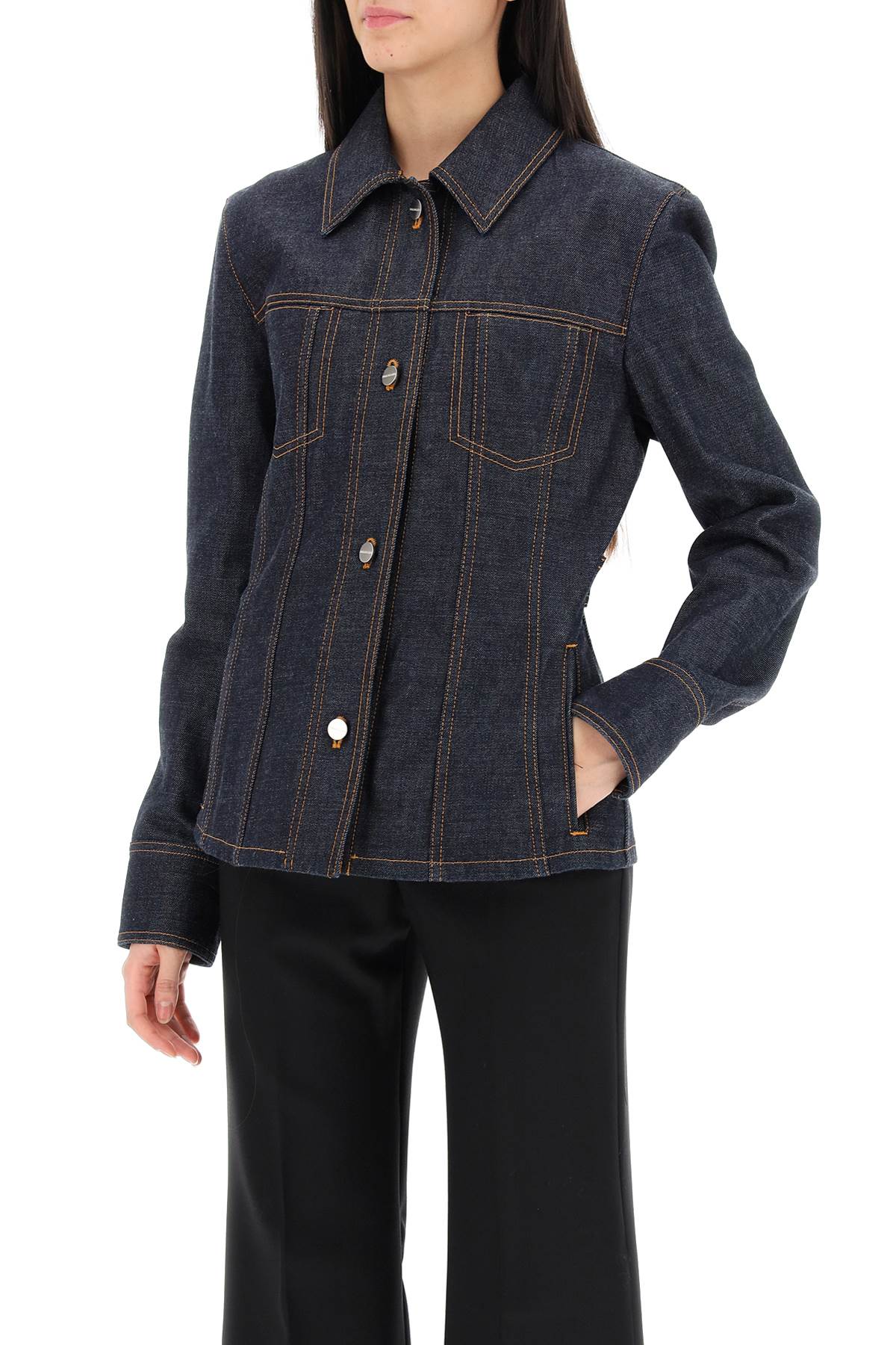 FERRAGAMO shaped denim jacket