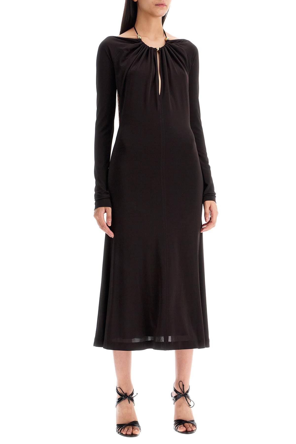 FERRAGAMO "jersey dress with pearl embell