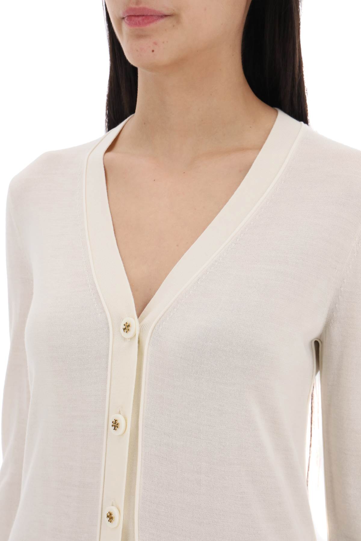 TORY BURCH 'simone' wool and silk cardigan