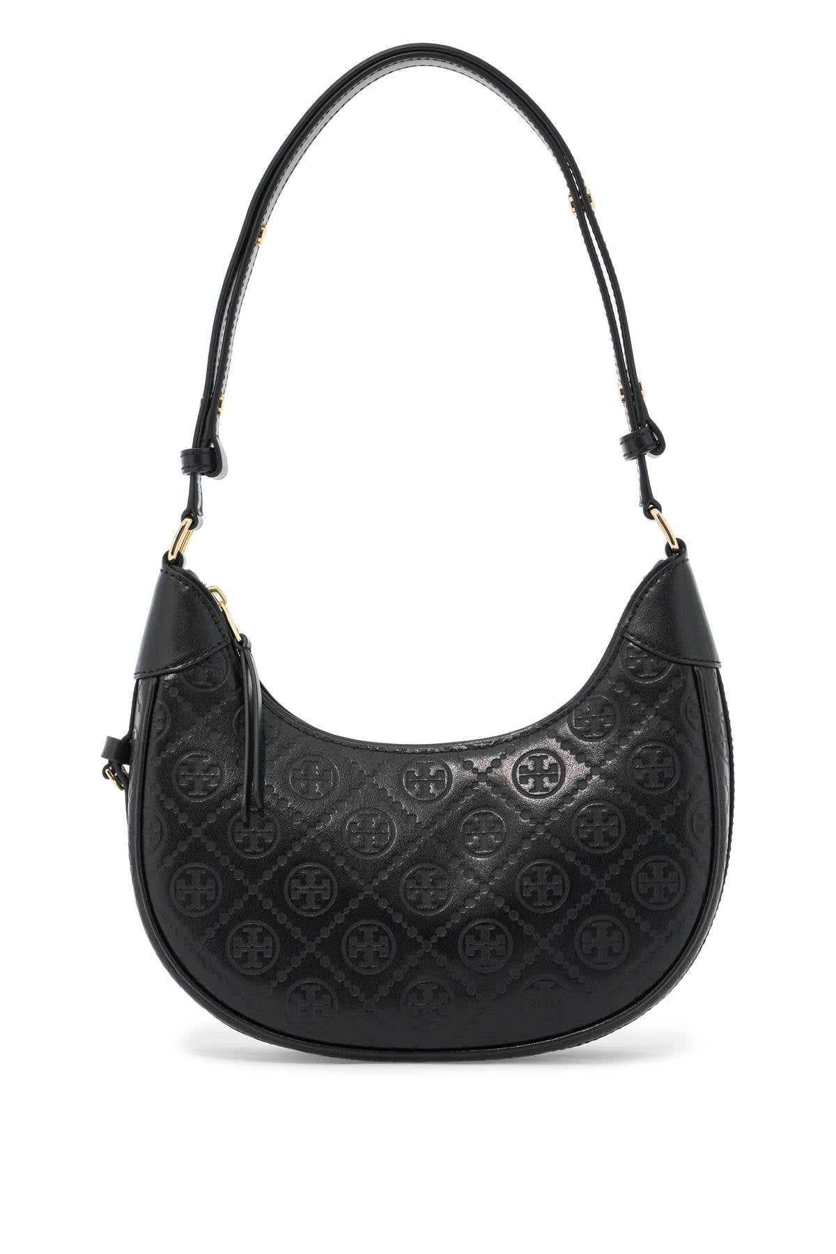 TORY BURCH half-moon leather t monogram bag