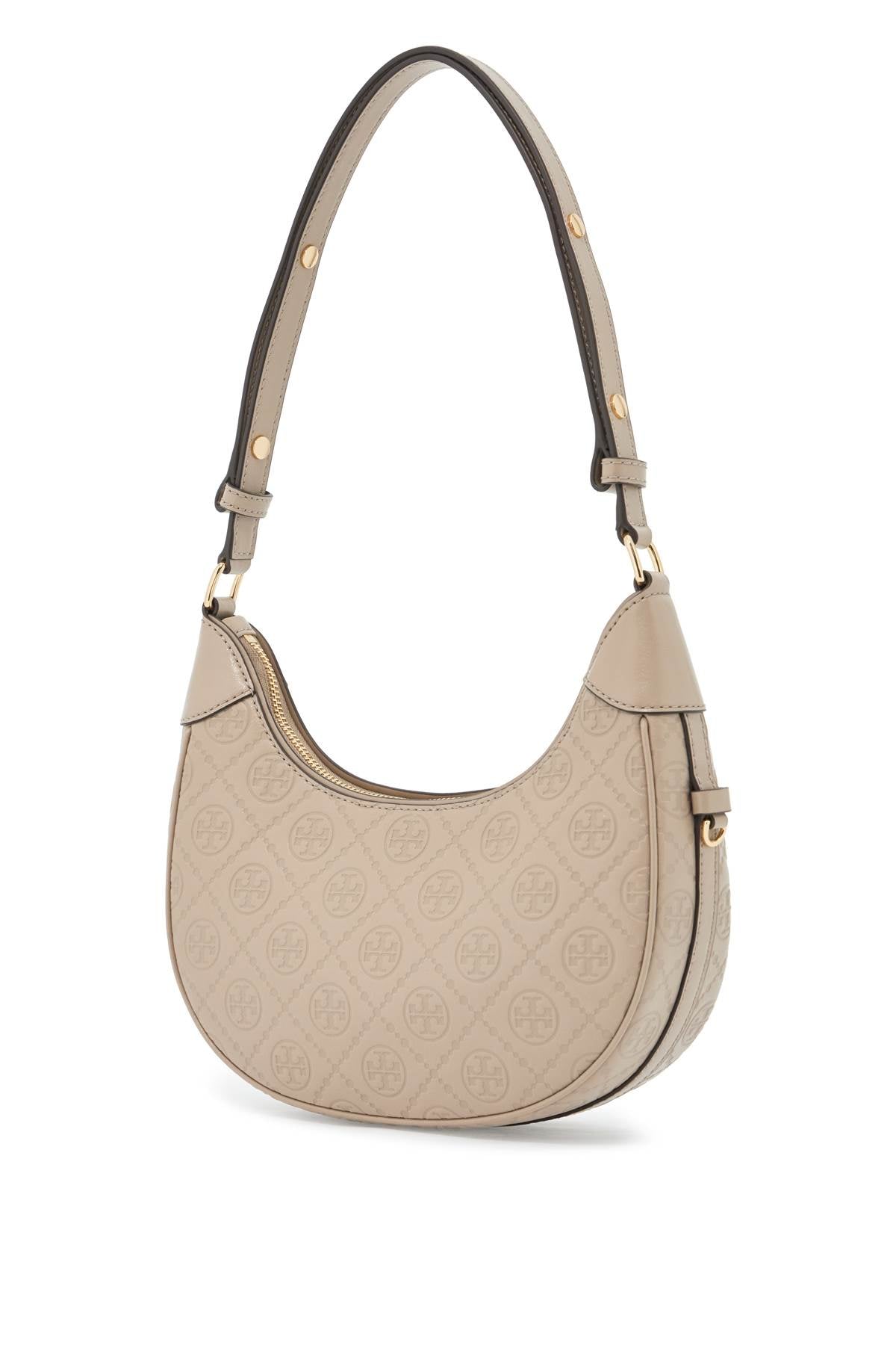 TORY BURCH half-moon leather t monogram bag