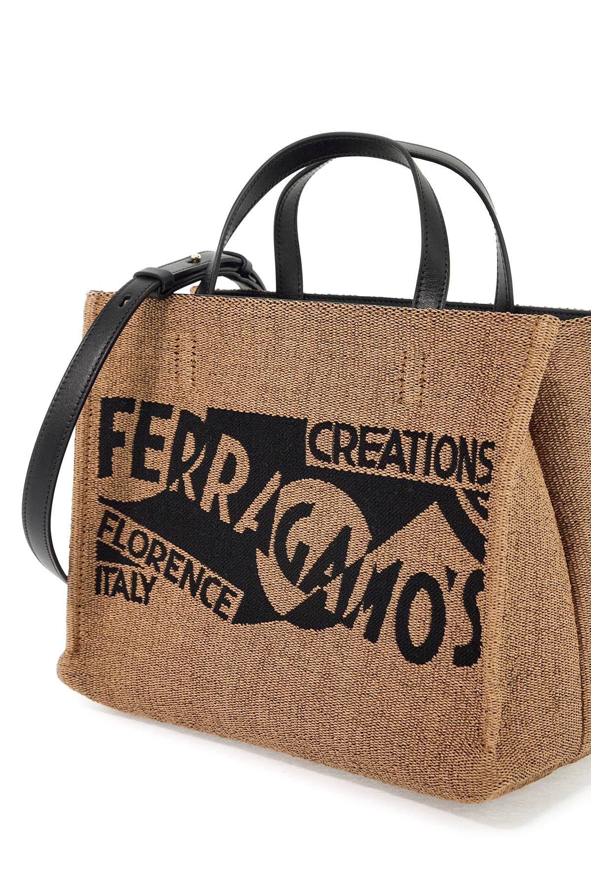 FERRAGAMO logo printed small tote bag