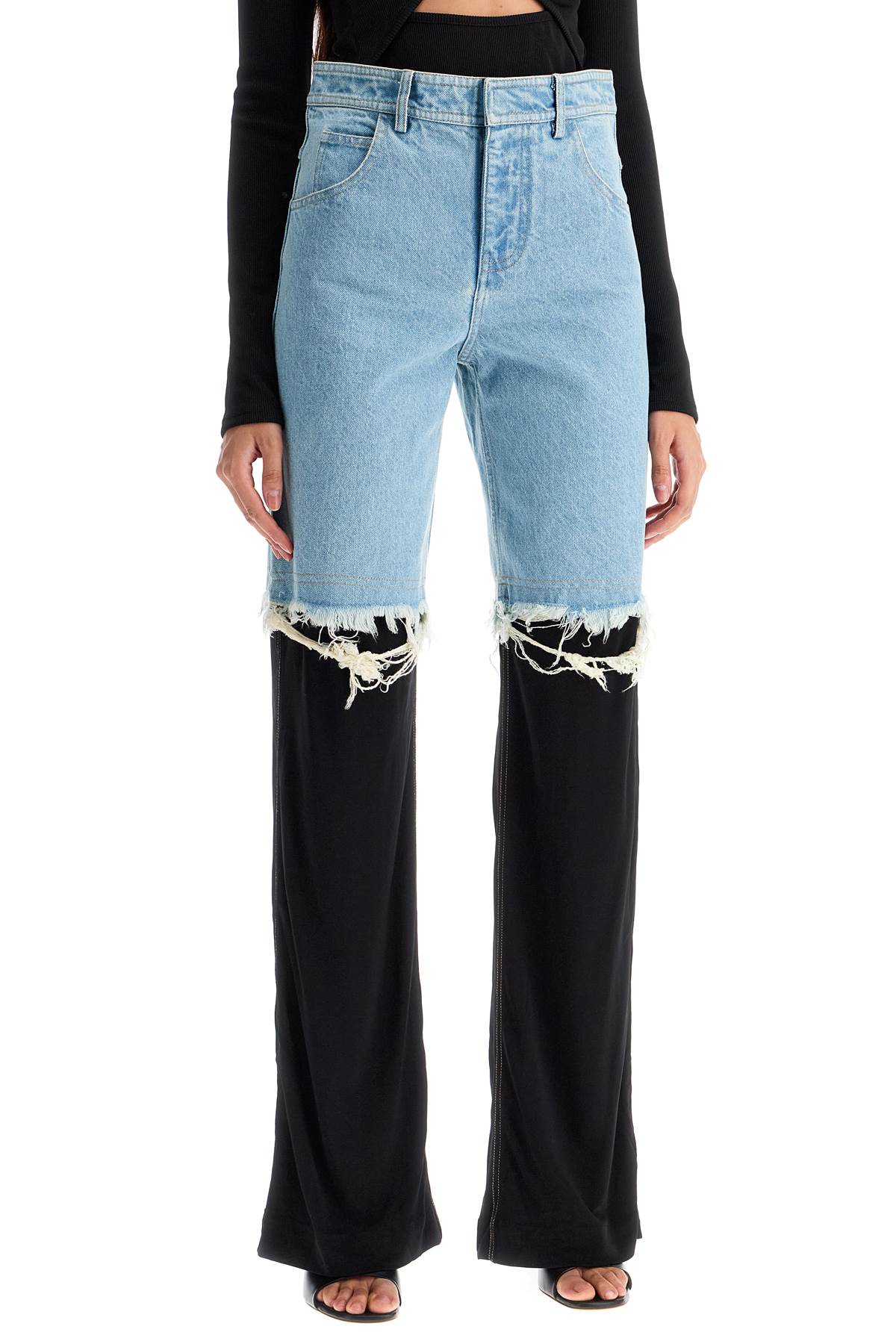 CHRISTOPHER ESBER high-waisted jeans with jersey inserts