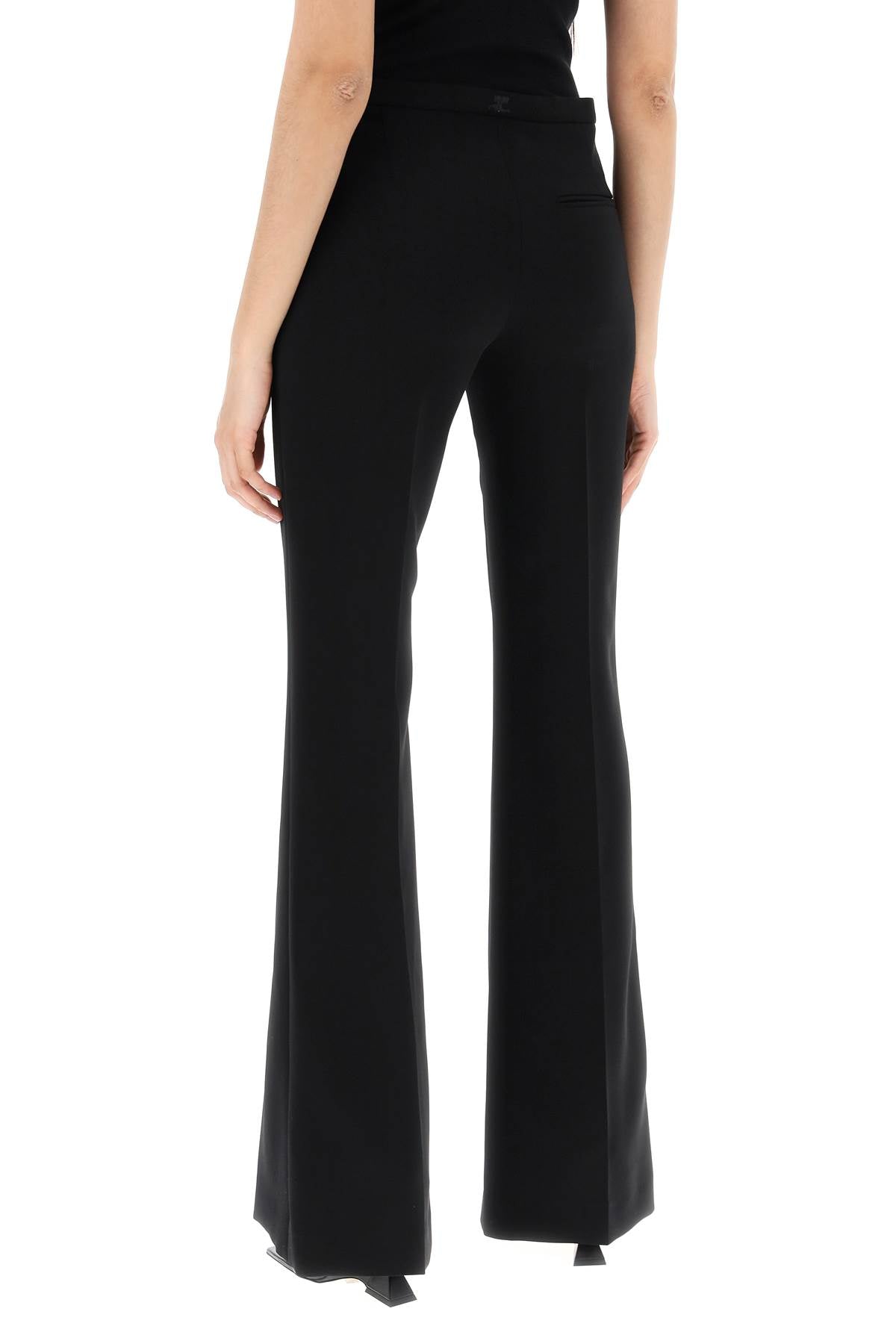 COURREGES tailored bootcut pants in technical jersey