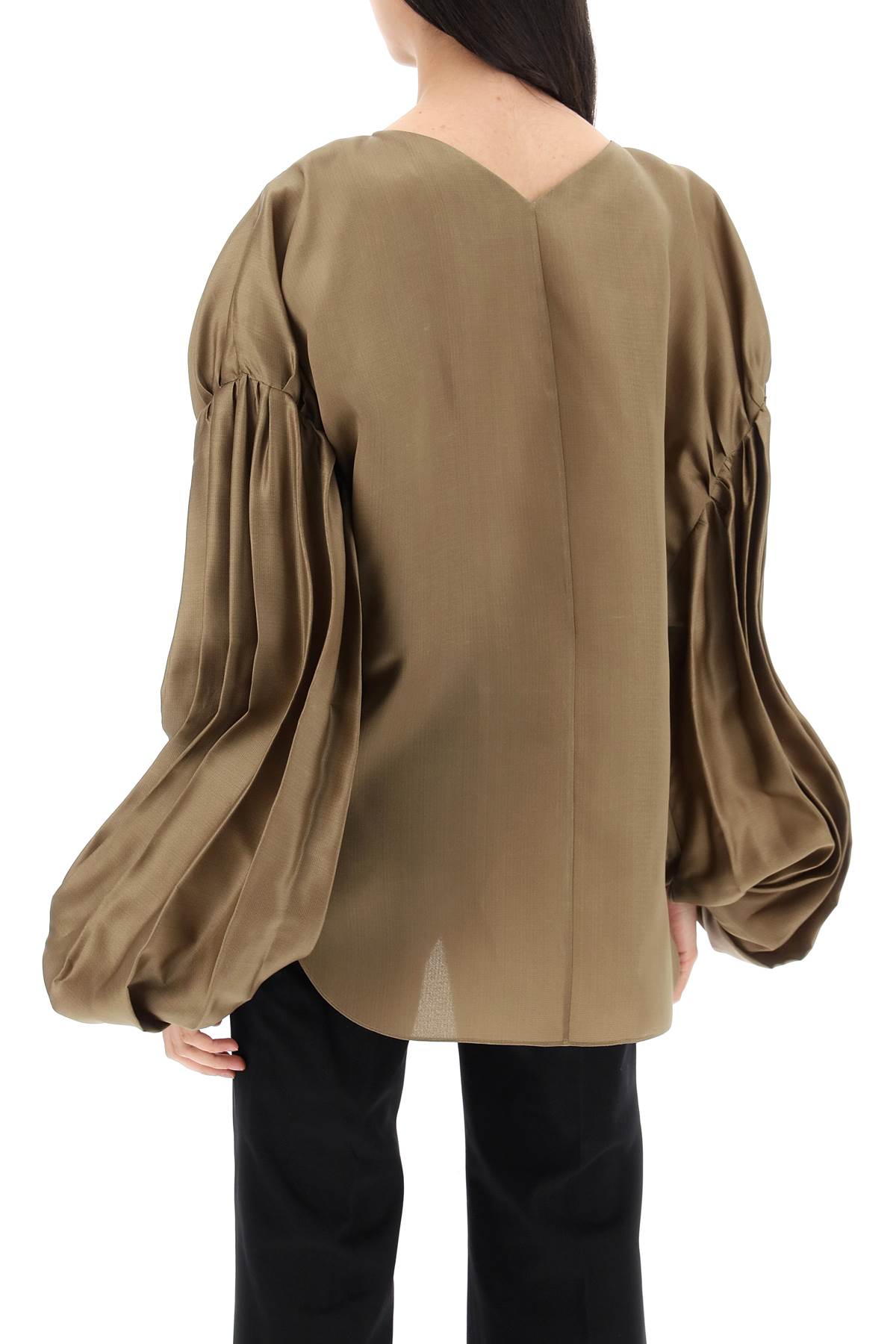 KHAITE "quico blouse with puffed sleeves