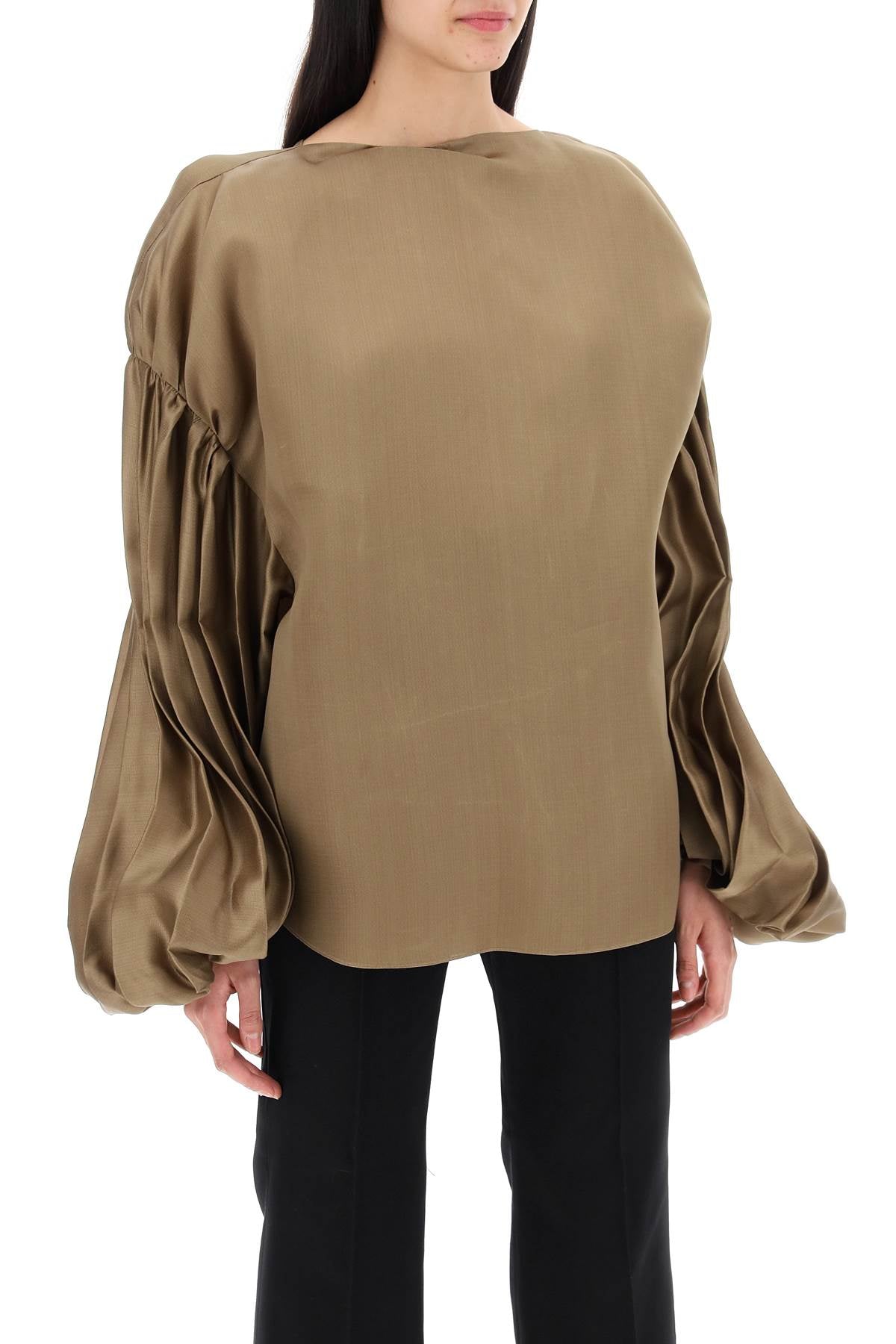 KHAITE "quico blouse with puffed sleeves