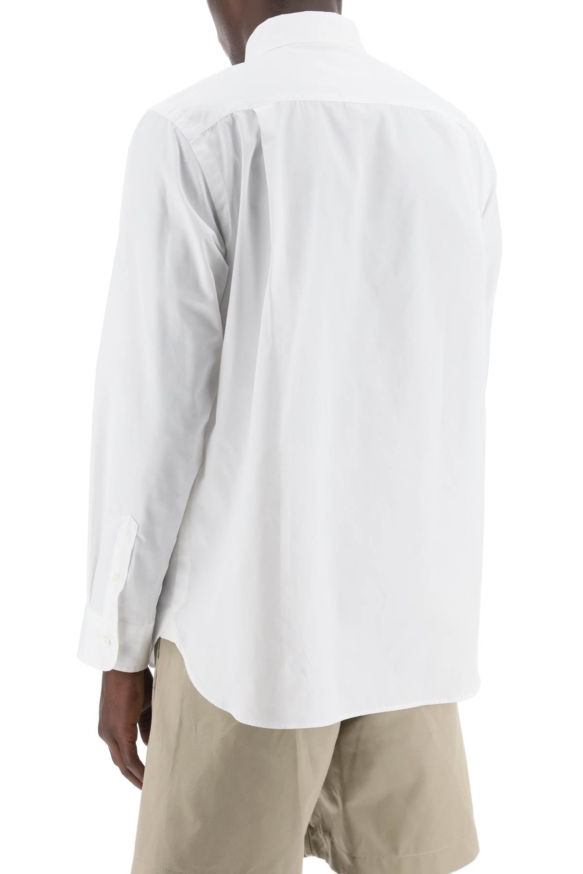 SACAI layered poplin effect shirt with