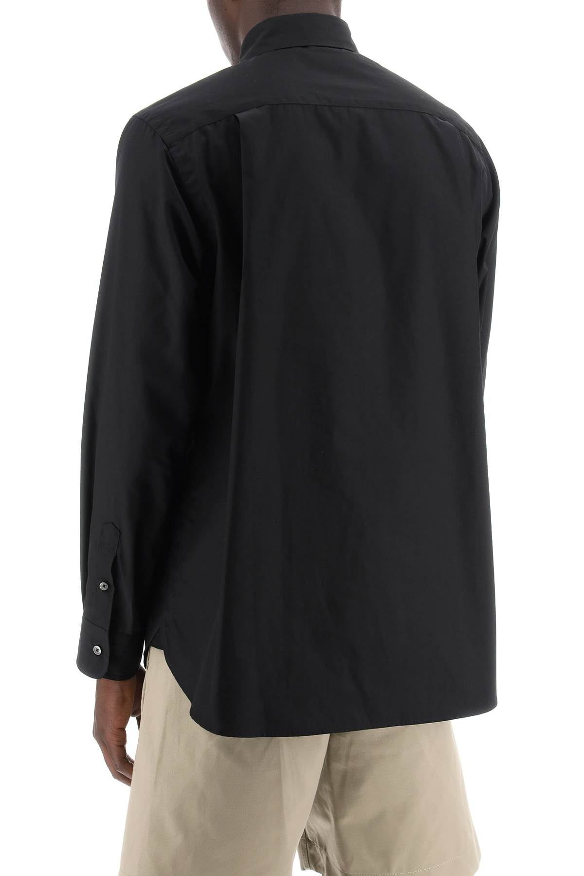 SACAI layered poplin effect shirt with