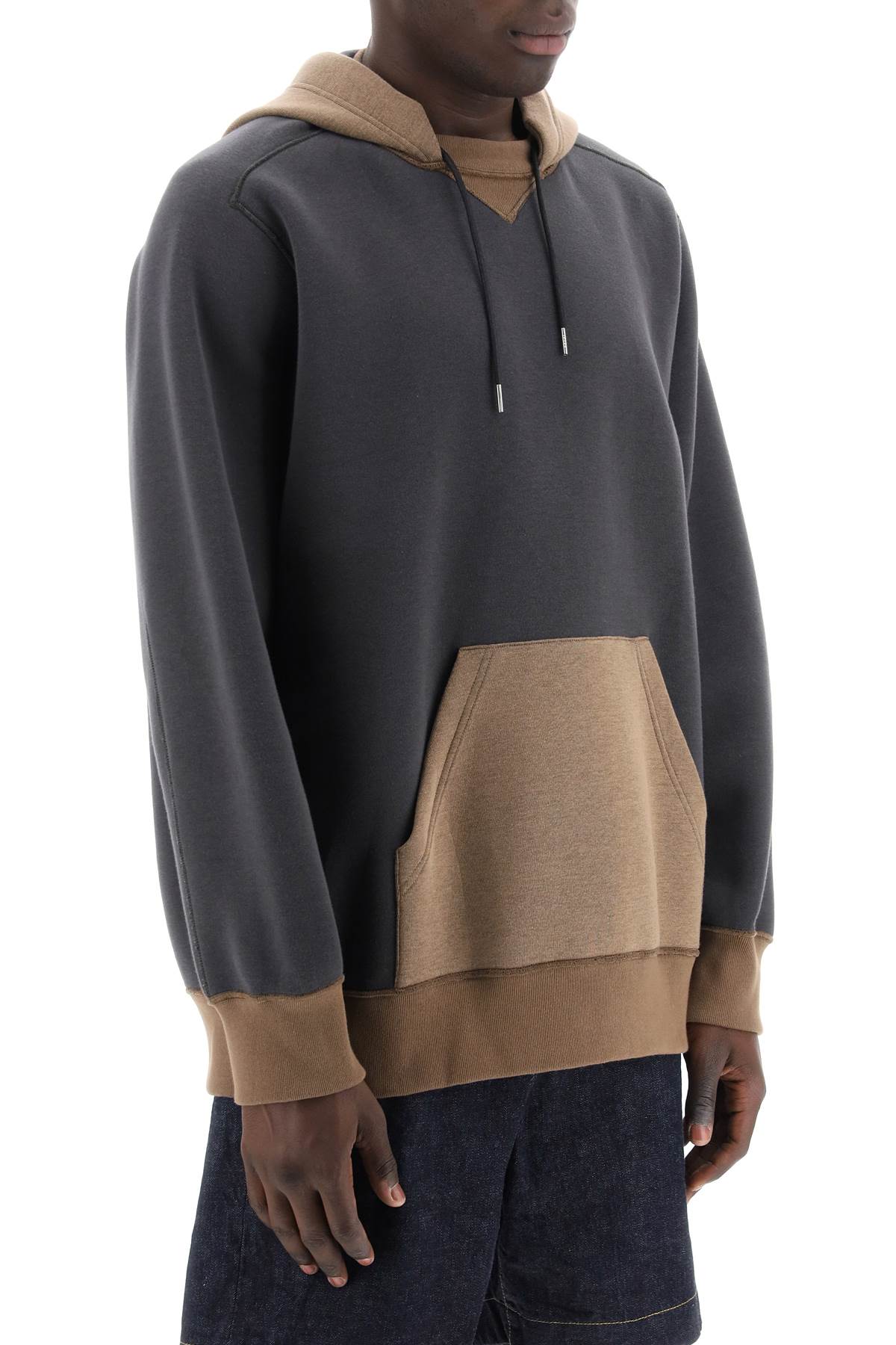 SACAI hooded sweatshirt with reverse