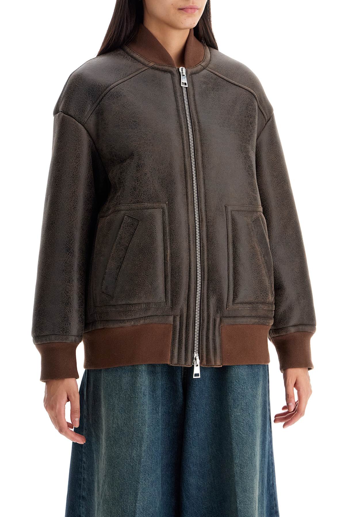 BLANCHA shearling bomber jacket