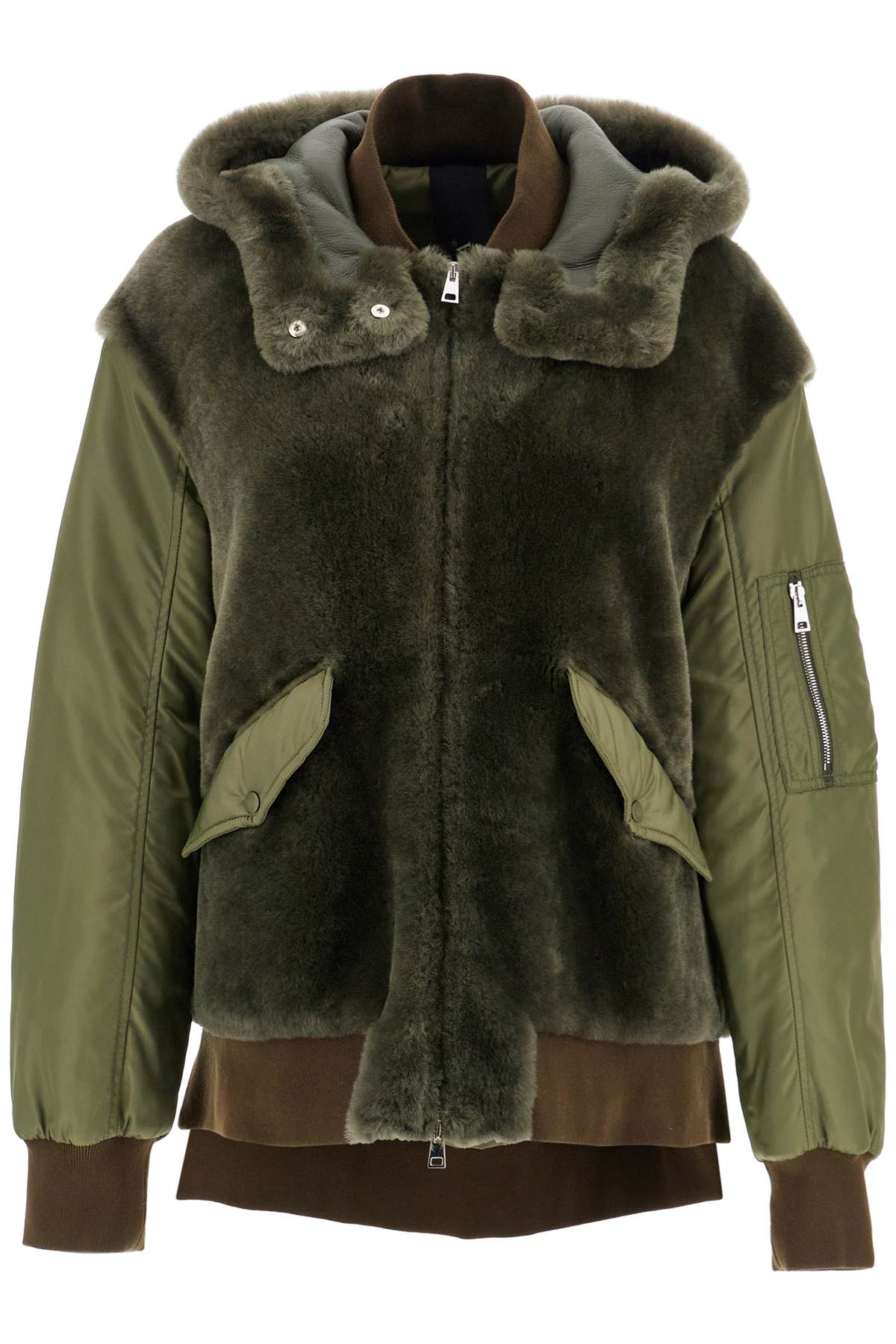 BLANCHA shearling insert jacket with