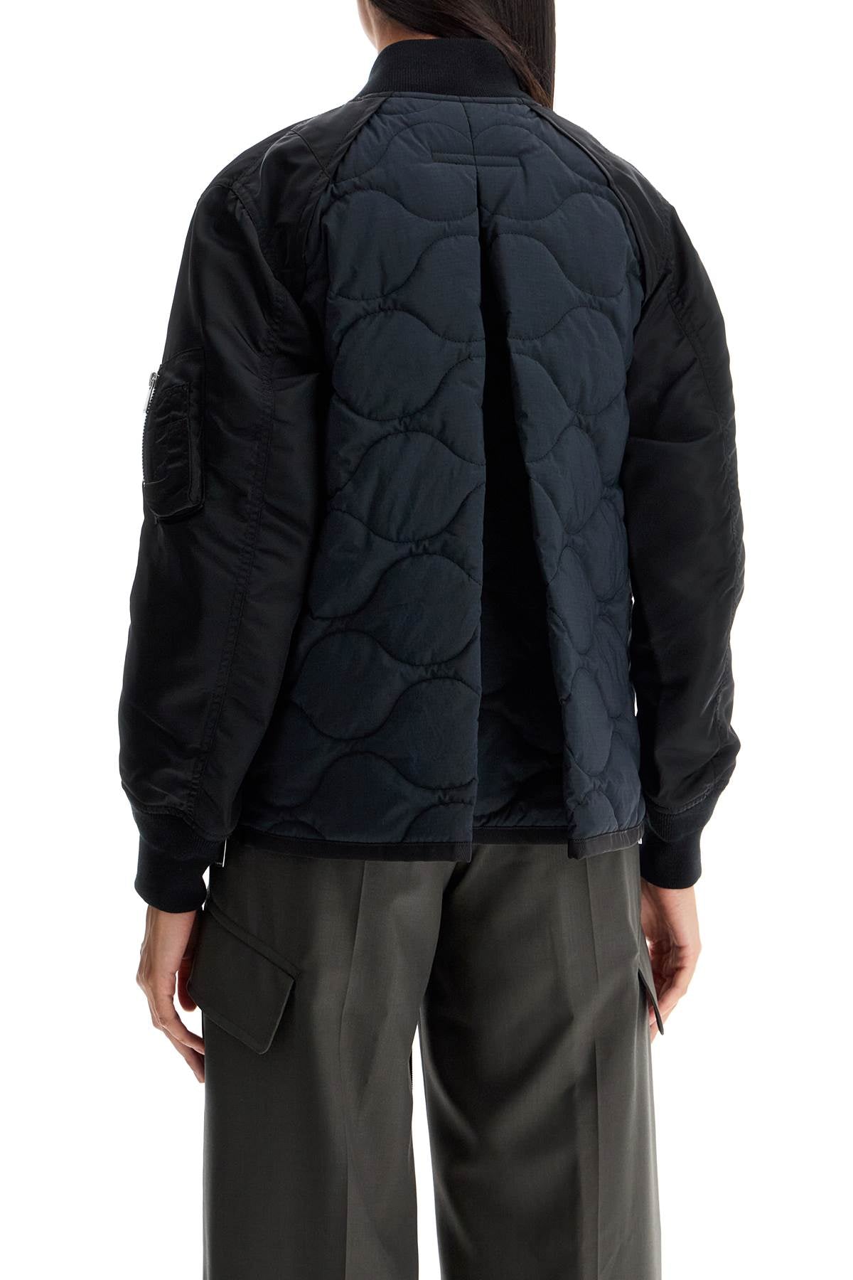 SACAI hybrid nylon and ripstop jacket