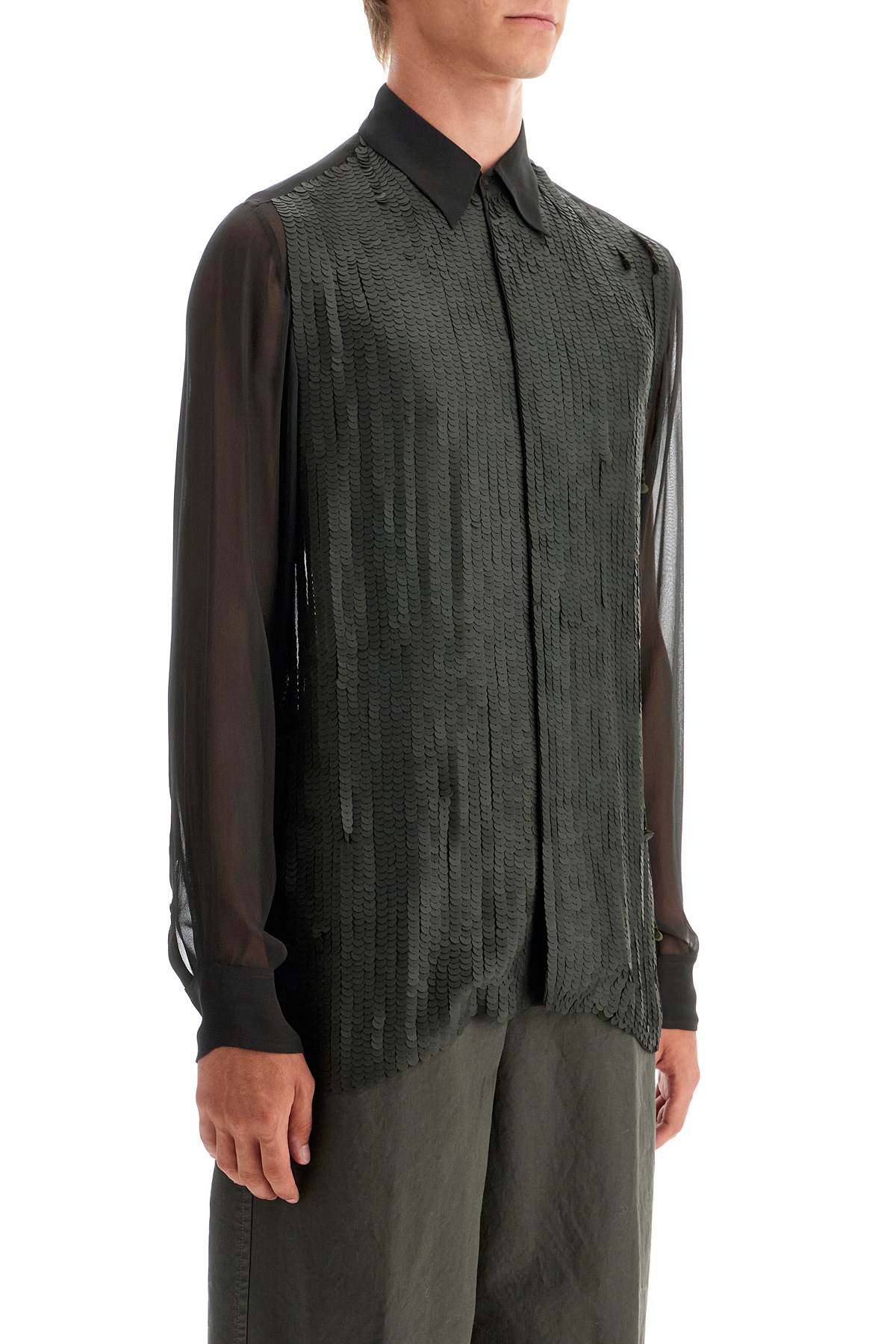 DRIES VAN NOTEN sequined shirt with