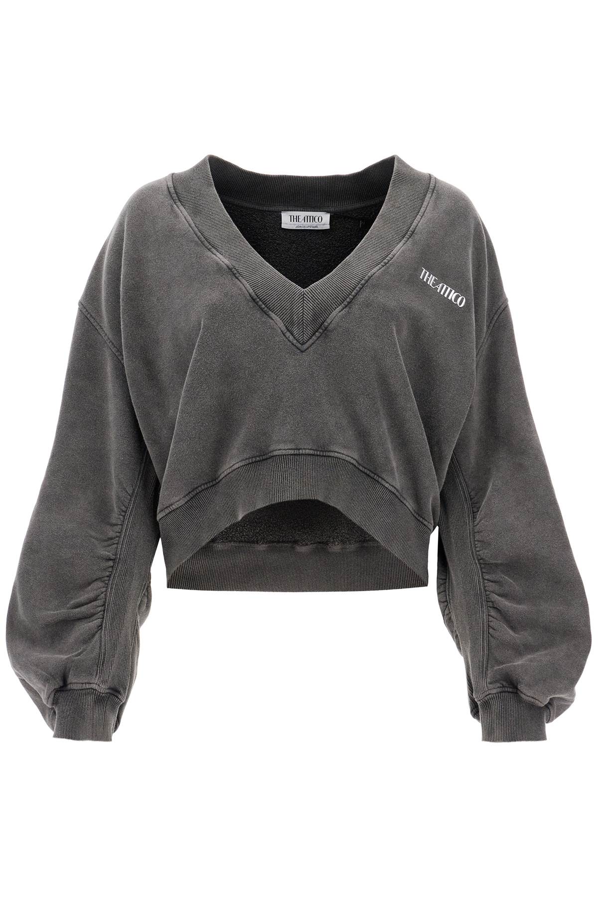 THE ATTICO "oversized v-neck sweatshirt