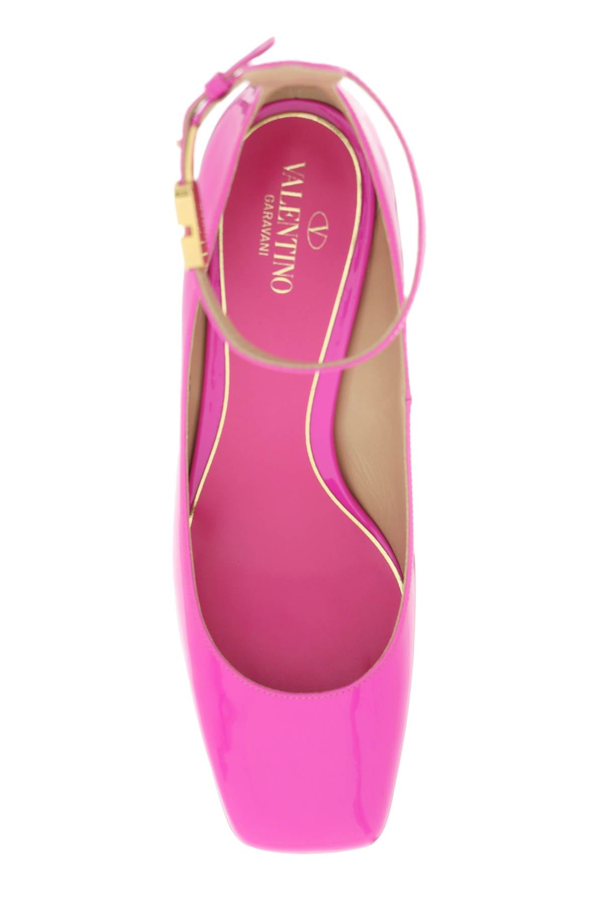 VALENTINO GARAVANI pink pp tan-go pumps