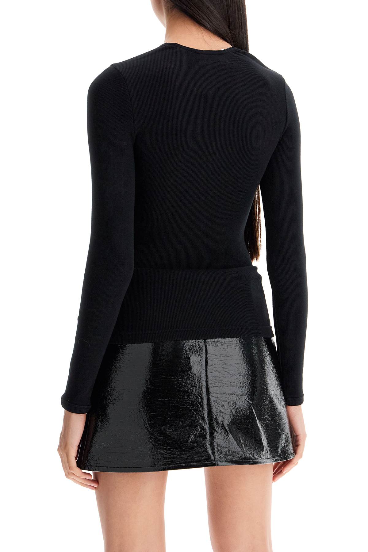 COURREGES fitted long-sleeve top