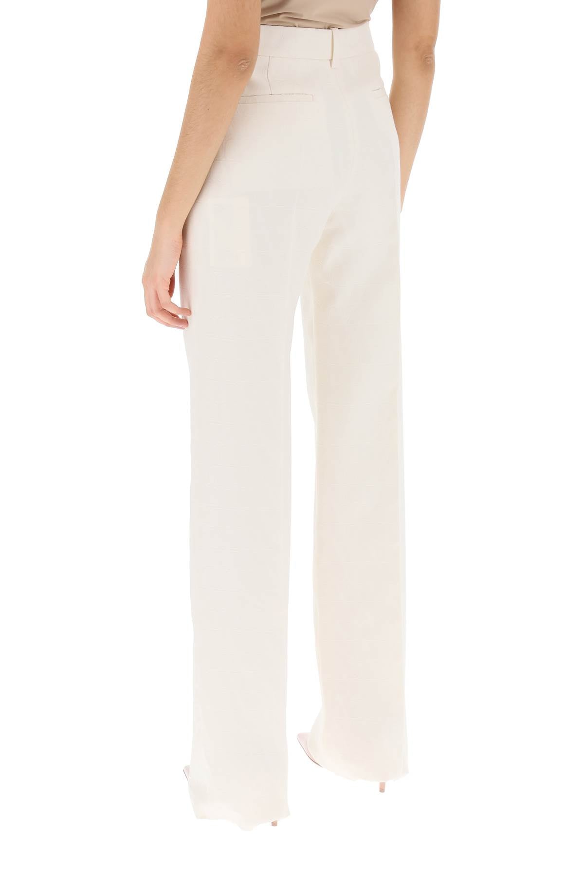 VALENTINO GARAVANI toile iconographe pants in crepe couture