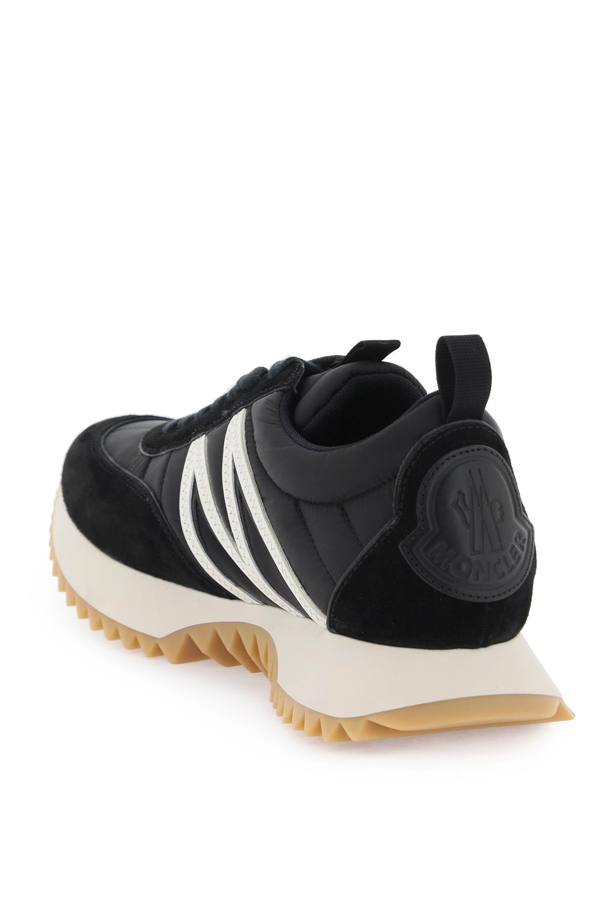 MONCLER pacey sneakers in nylon and suede leather.