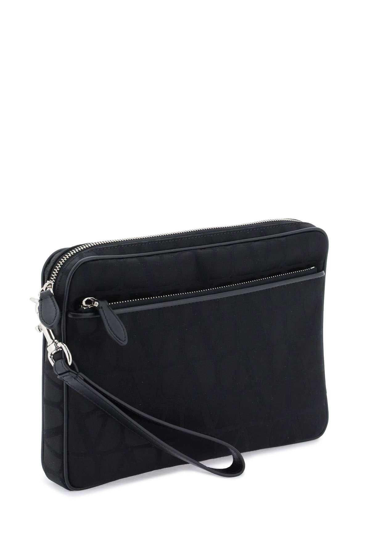 VALENTINO GARAVANI black iconographe pouch