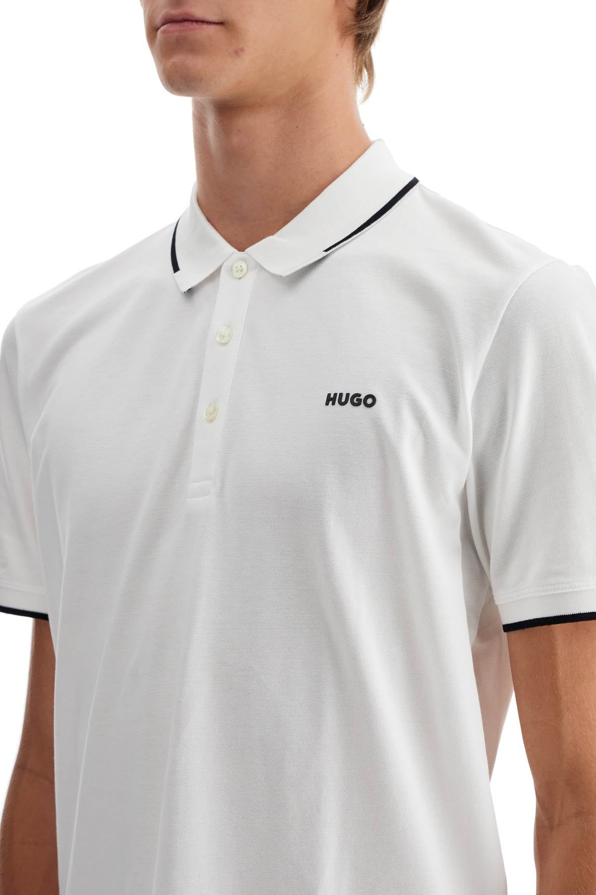 HUGO slim fit piqué polo shirt