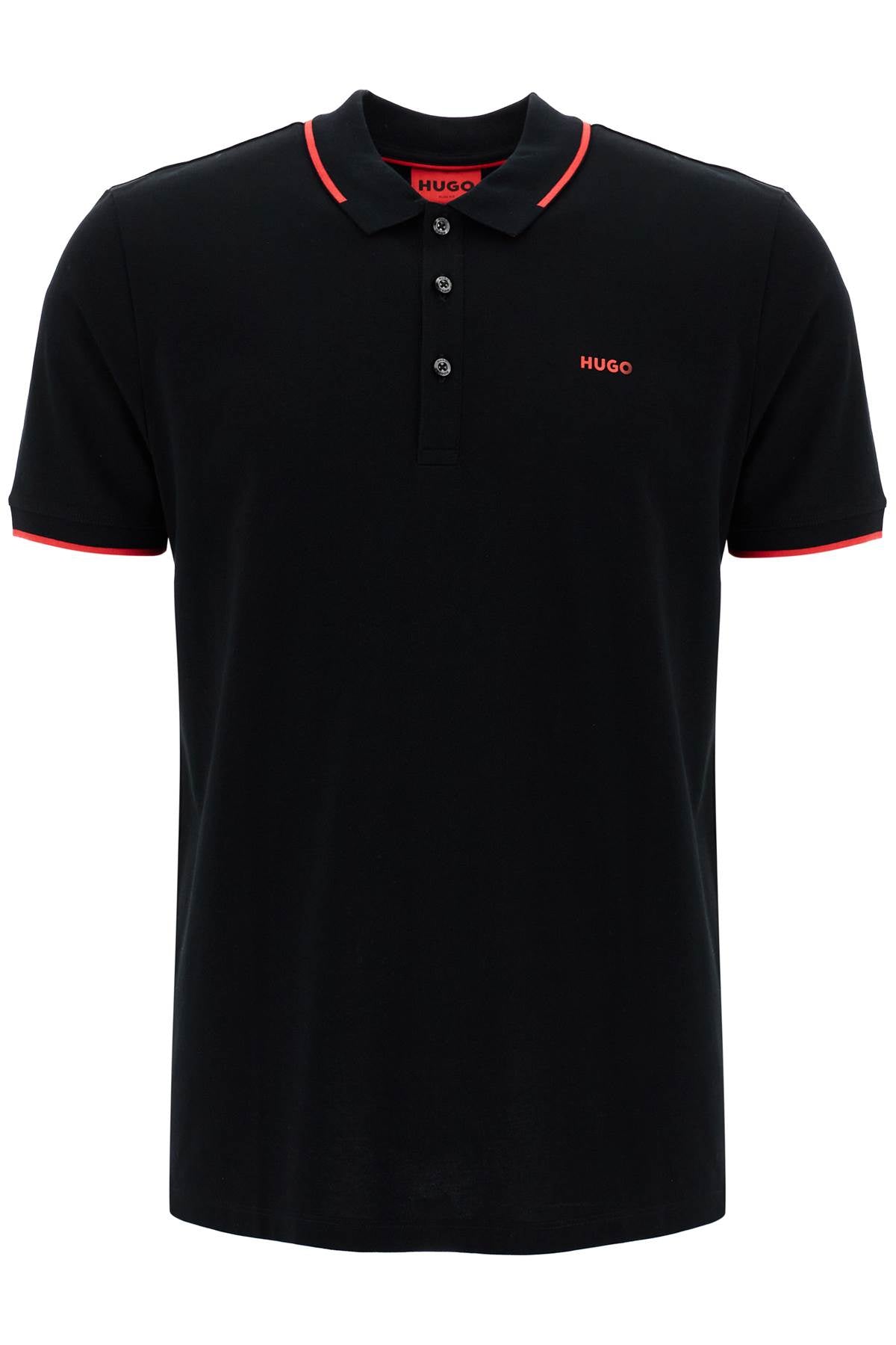 HUGO slim fit piqué polo shirt