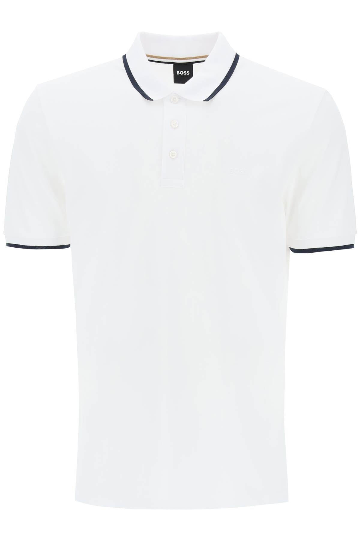 BOSS polo shirt with contrasting edges