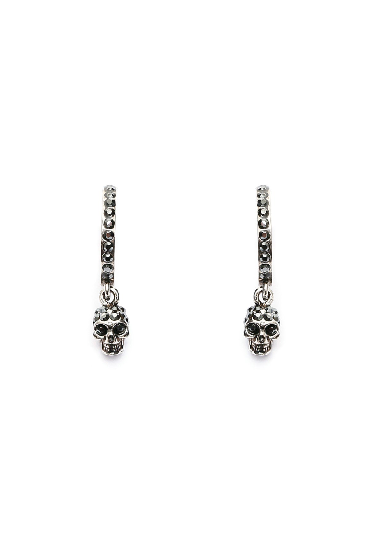 ALEXANDER MCQUEEN hoop earrings with skull pendant