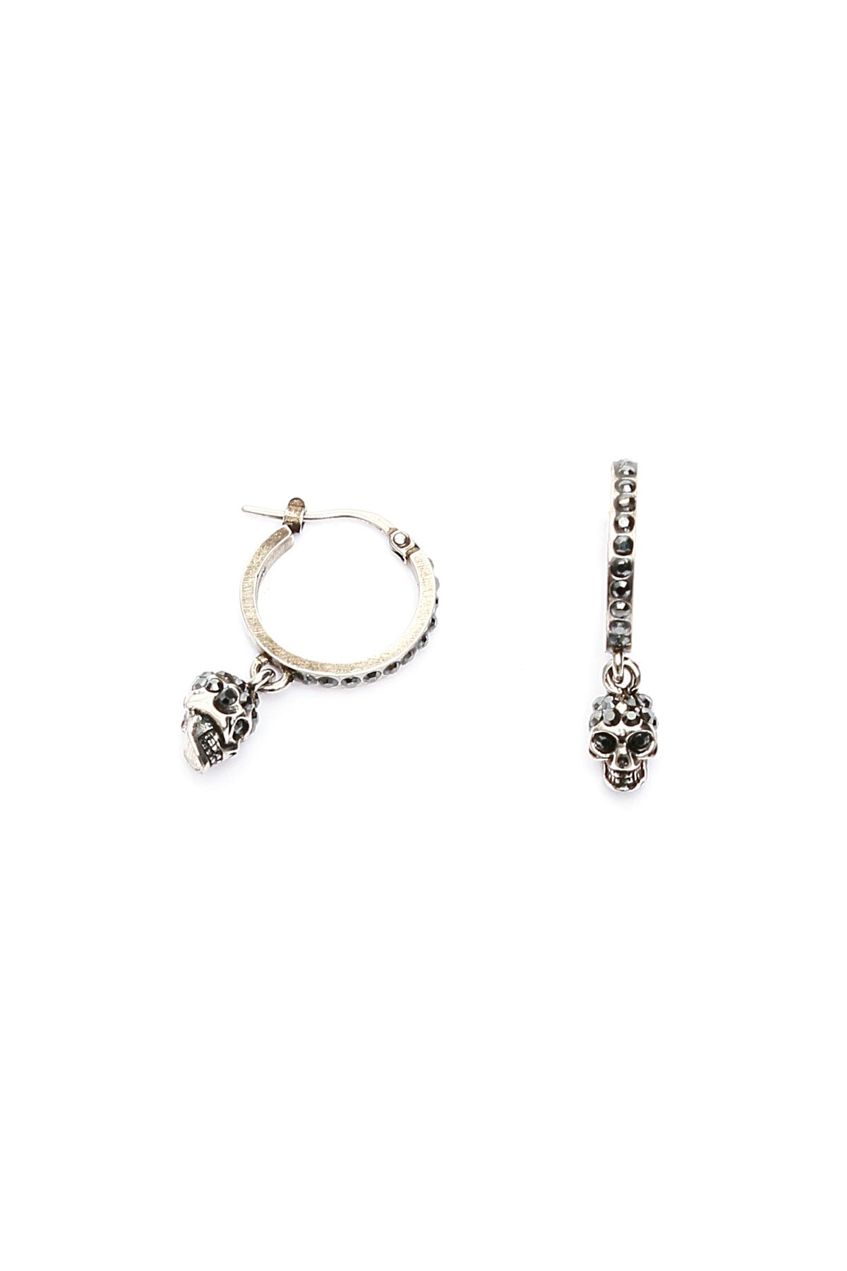 ALEXANDER MCQUEEN hoop earrings with skull pendant