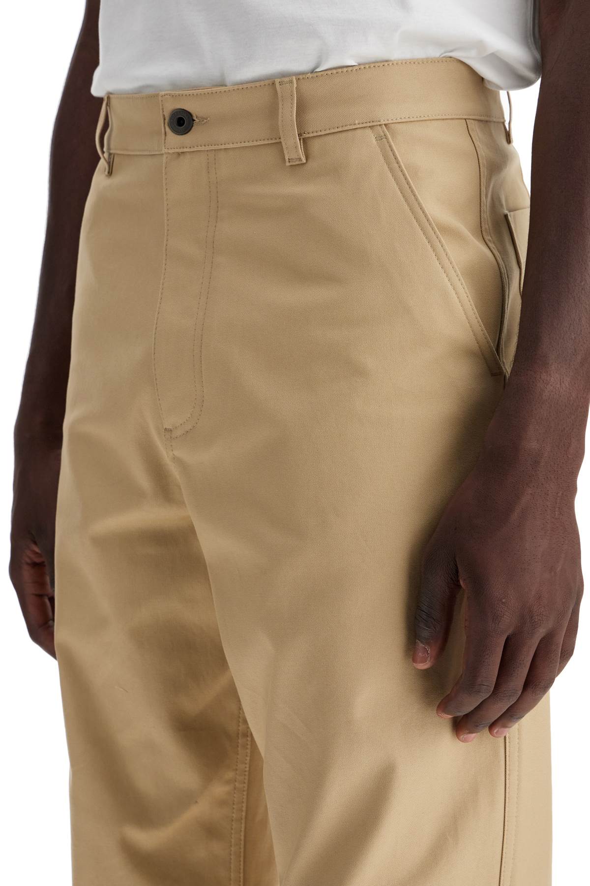 VALENTINO GARAVANI stretch canvas cargo pants for men.