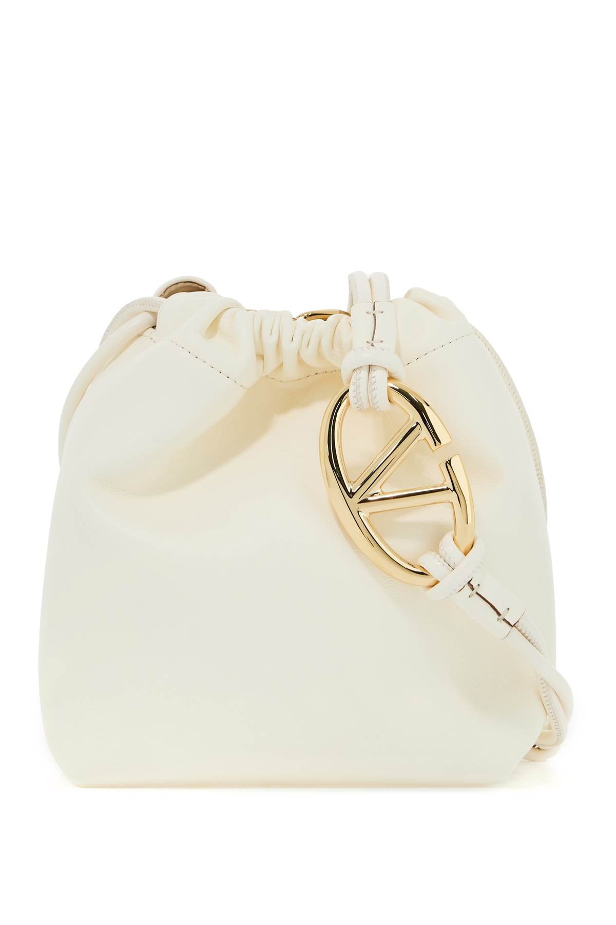 VALENTINO GARAVANI mini vlogo bucket bag with pouf